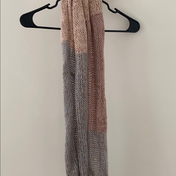 Anthropologie Madison 88 sequined Infinity Scarf Blue/ Pink - Picture 5 of 11